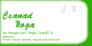 csanad moga business card